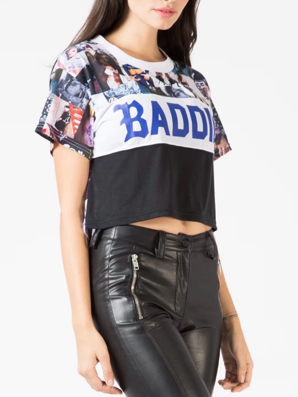 HLZBLZ Graphic 'BADDIE' Crop Tee -